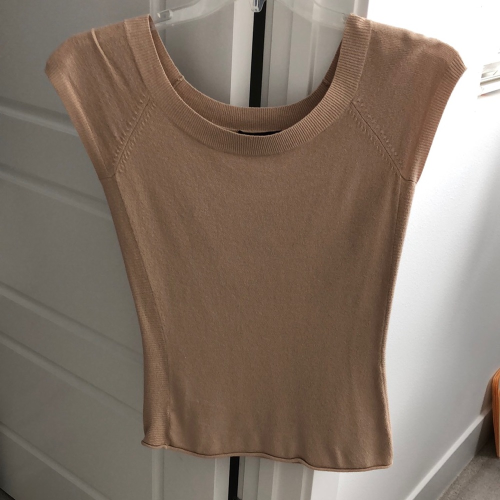 INC Sweater, Beige, Cap sleeves, Size Small
